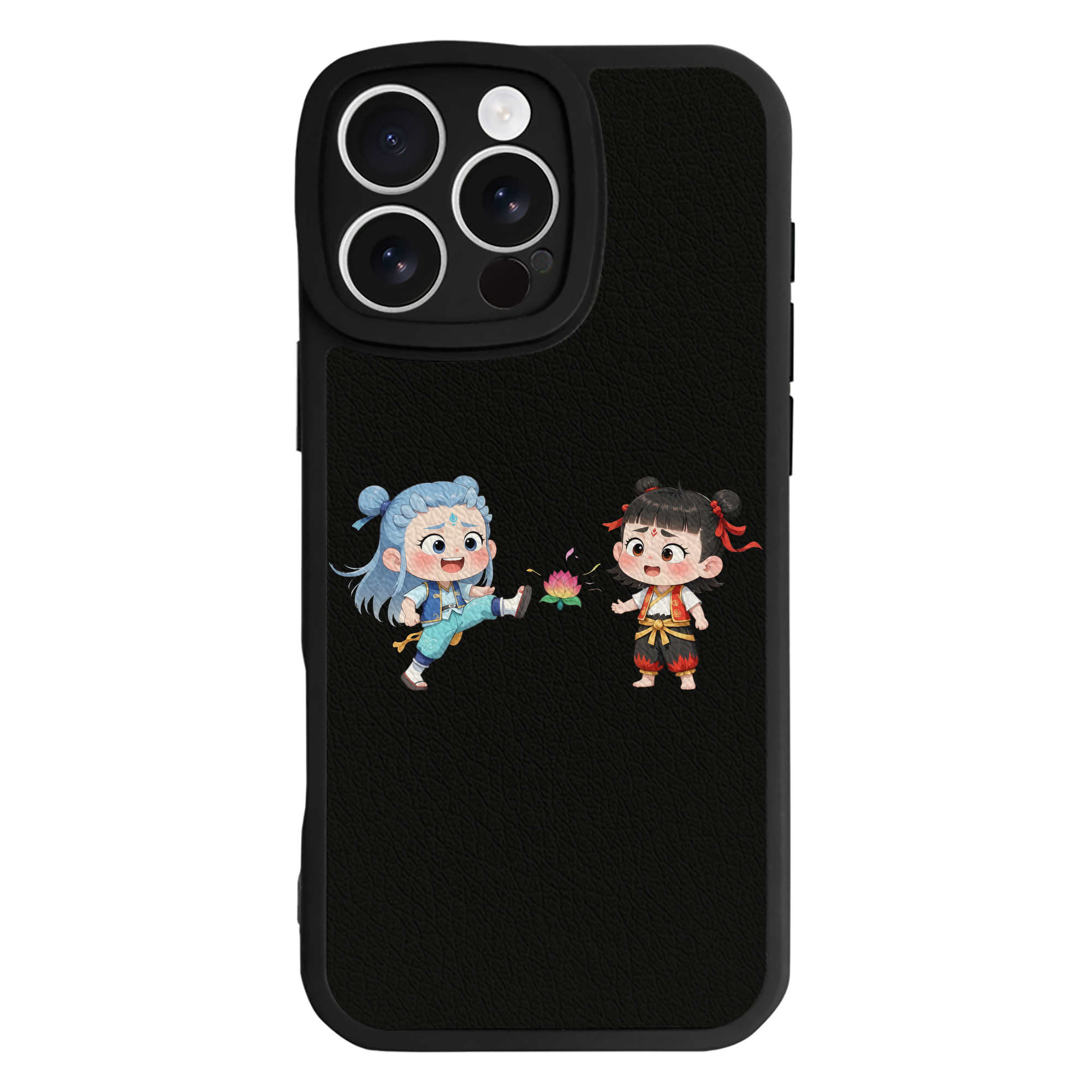 （画像用） Ne Zha 2 ナタ 魔童の大暴れ 【iPhone 16シリーズ対応】シリコンスマホケース（レザー調） 材質：シリコン